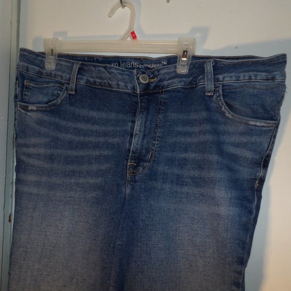 M Jeans By Maurices Mid Fit Destructed Hems Skinny Jeans Sz 16W Reg - Picture 2 of 6